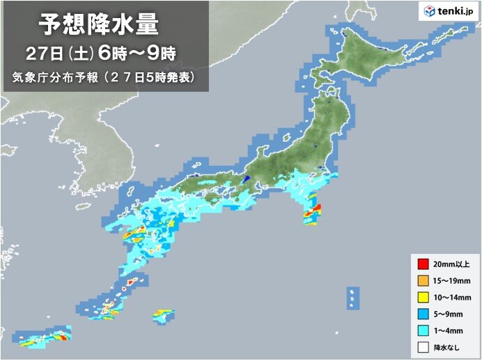 午前中　九州で雨脚強まる