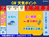 まだ4月なのに福島県伊達市32℃超え　全国5割以上で夏日　GW最新の天気傾向は?