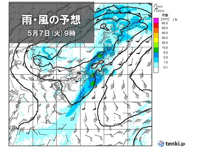 GW最終日6日は西日本で荒天　滝のような雨も　7日は東・北日本で雨・風強まる_画像
