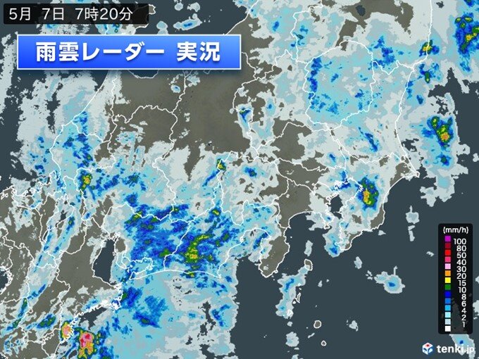 GW明けの関東に雨雲　昼間も雨で空気ヒンヤリ