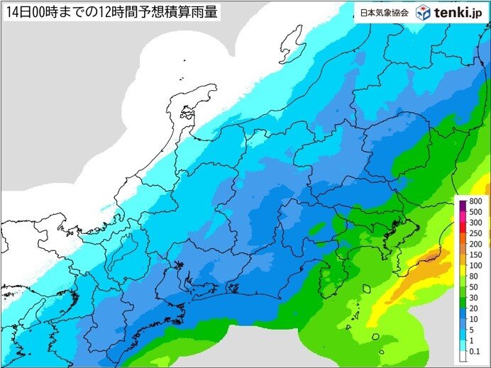 この後予想される雨量は?