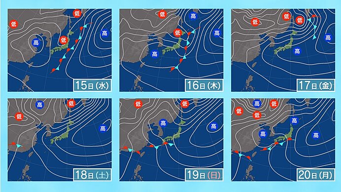 14日(火)～20日(月)　今週末は気温上昇　熱中症に注意