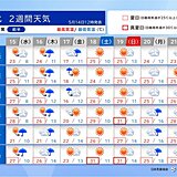 東北2週間天気　16～17日は荒天や雷雨の恐れ　暑さのピークは19日で30℃超も