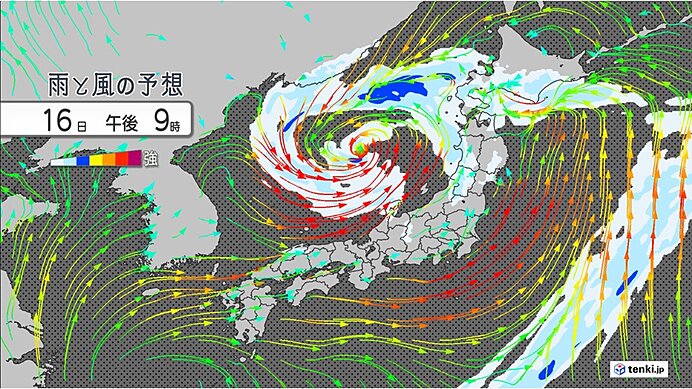 北日本　夜は広範囲で雨