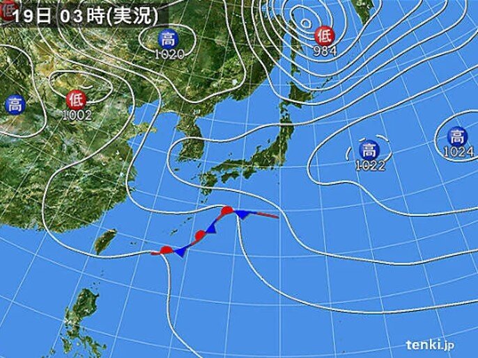 前線が近づく　西日本・東日本は天気下り坂