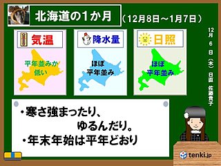 北海道の1か月　寒さ強まったりゆるんだり