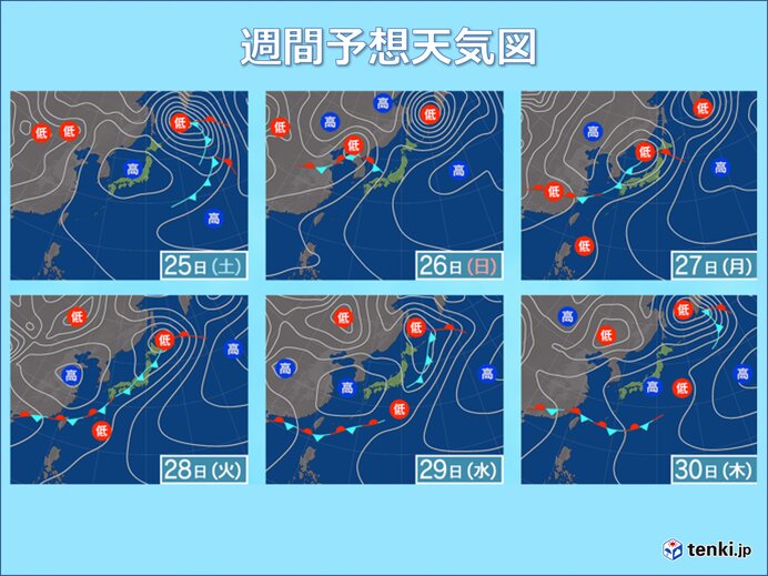 九州　26日～28日　梅雨のはしり　九州南部は大雨のおそれも