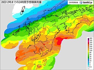九州　27日夜～28日日中は大雨に厳重警戒　線状降水帯発生も　前線と台風1号は