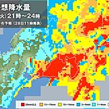 関東甲信　午後は本降りの雨の所も　明日28日～29日は広い範囲で警報級の大雨