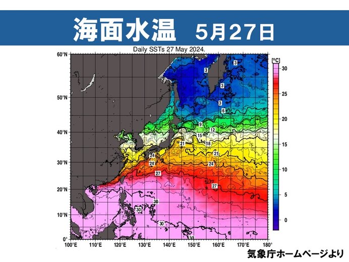 海面水温は高め