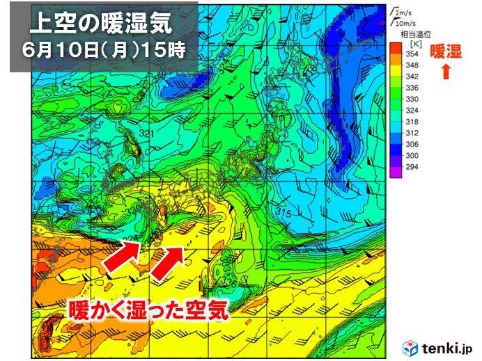 週末以降　暖かく湿った空気が優勢