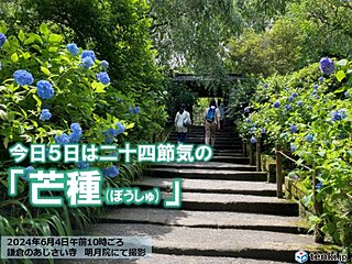 今日5日は二十四節気の「芒種(ぼうしゅ)」　季節はゆっくりと雨のシーズンへ