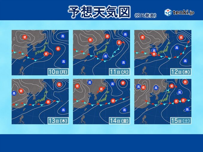 1週目(10日～16日)関東甲信は今週も梅雨入り見送り?