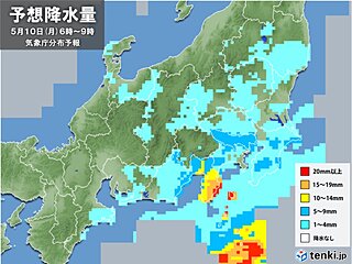 東京都心　8週連続で雨の月曜に　前線は再び南下し関東甲信は記録的に遅い梅雨入りか