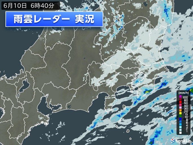 関東　雨は朝まで　日中ゆっくり回復へ　空気はムシムシ