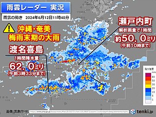 沖縄・奄美で非常に激しい雨　梅雨末期の大雨に警戒　いよいよ土日は本州も梅雨入りか