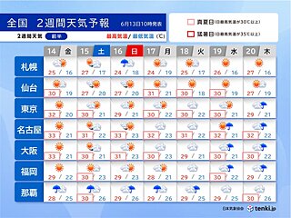 九州北部～東北の梅雨入りは来週中頃か　最新予報で梅雨前線の北上が遅れる