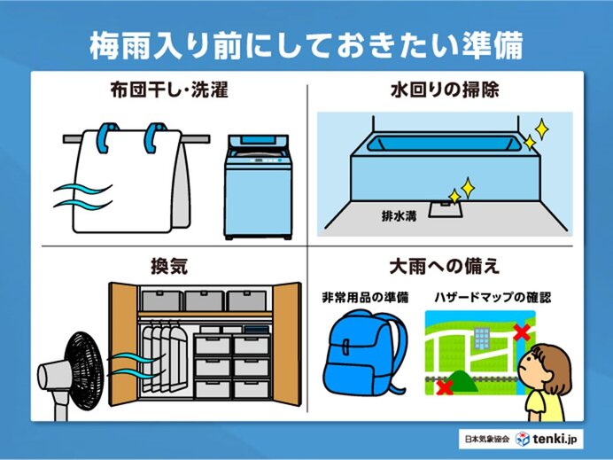 梅雨入り前にしておきたい準備