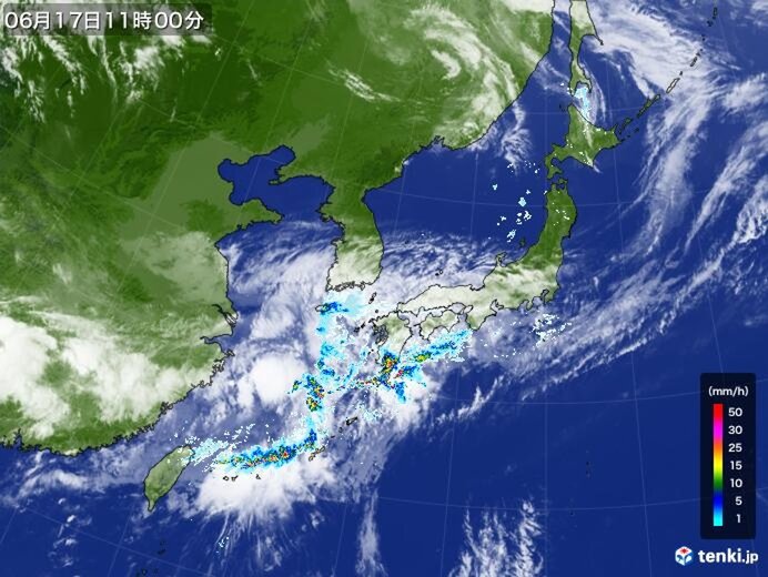 17日夜～18日午前　鹿児島・宮崎で線状降水帯発生のおそれ
