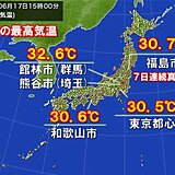 梅雨前線の北上で不快な暑さ到来　昼夜を問わず熱中症対策を　沖縄は夏本番の暑さへ