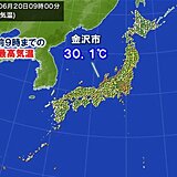 朝から気温急上昇　午前9時までに金沢などで30℃超え　適切なエアコンの使用を