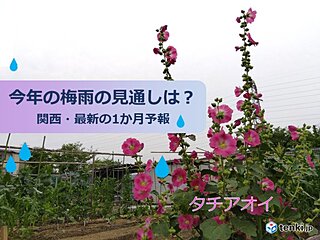 今年の梅雨　関西は梅雨入り早々大雨の恐れ　7月は熱帯夜急増か　1か月予報