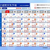2週間天気　梅雨が本格化　九州～東北は大雨に警戒　不快な蒸し暑さ　熱帯夜も増