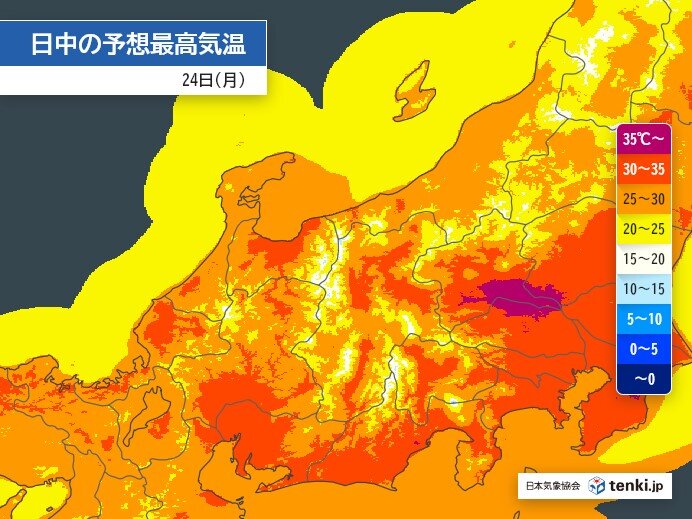 静岡市で今年初めての猛暑日(同時に真夏日も)