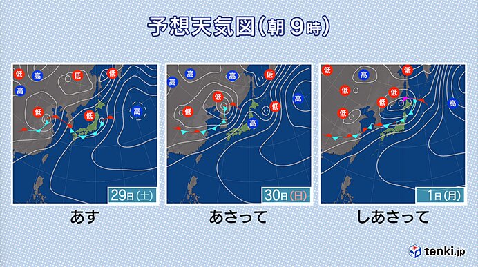 梅雨前線の動き