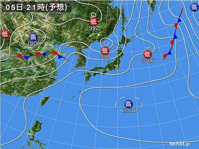 日本海側　大気の状態が不安定