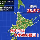 北海道　最北端の都市稚内で今シーズン初めての夏日