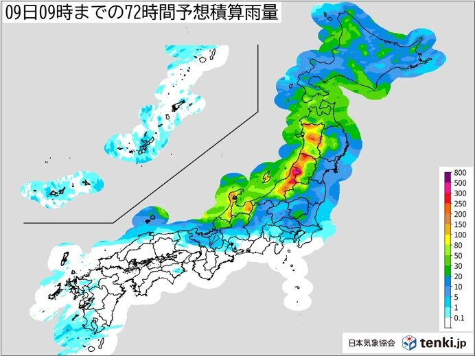 北陸～北日本　警報級の大雨のおそれ