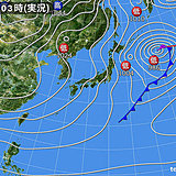 13日　夜は北陸付近で不安定　落雷も