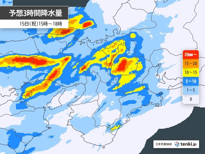 近畿や関東甲信など警報級大雨の恐れ