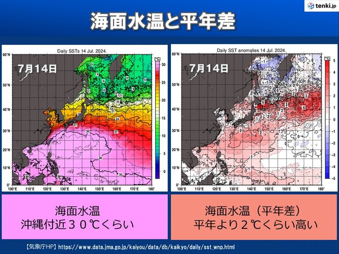 沖縄　記録的な高温の原因