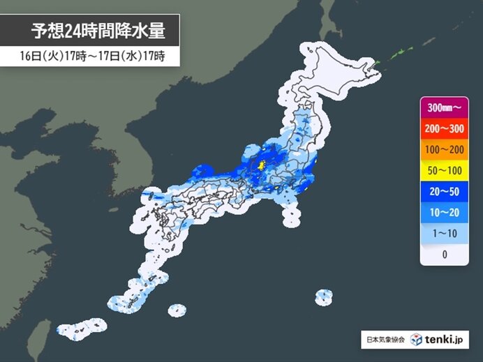 明日17日　関東甲信や北陸、東北　局地的に発達した雨雲