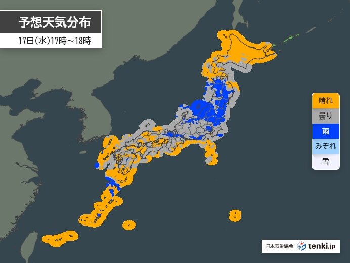 急な激しい雨に注意　広く大気の状態が非常に不安定