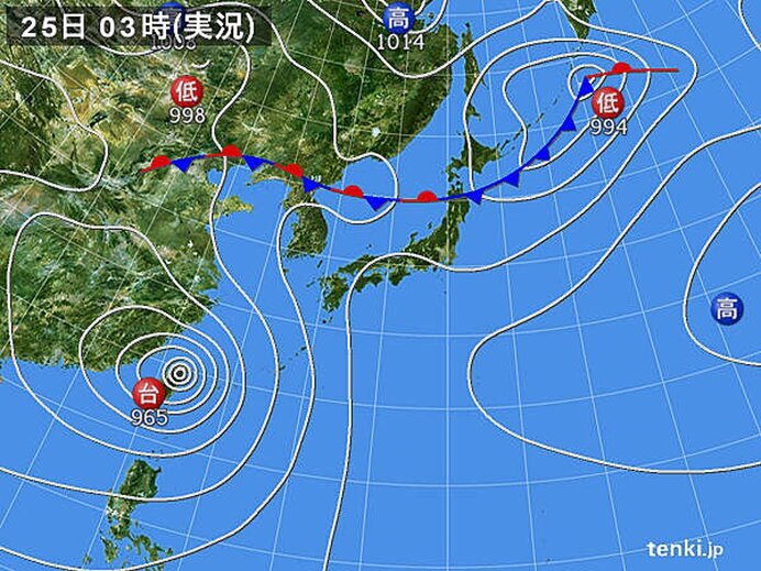東北は前線や低気圧の影響で大雨