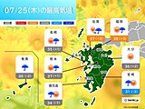 九州　北部はフェーン現象で、体温超えの危険な暑さ　　海のレジャーは高波注意