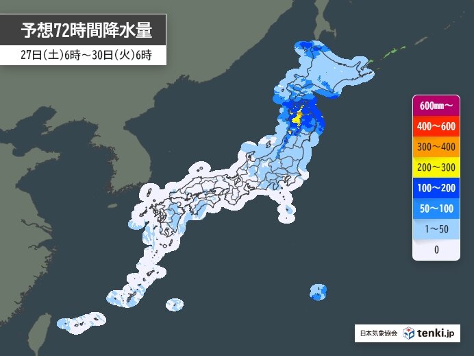 28日(日)～8月3日(土)　東北の日本海側を中心に大雨