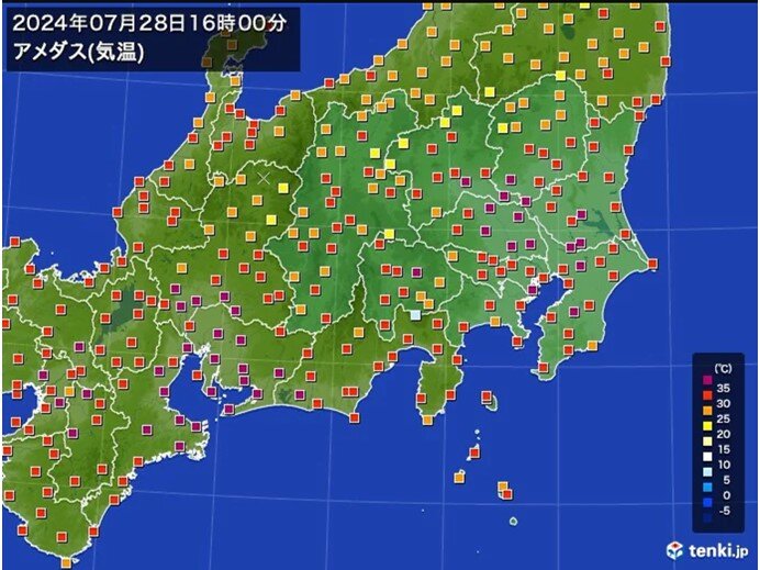 関東　猛暑続く　横浜では5日連続で猛暑日　統計開始以来初めて