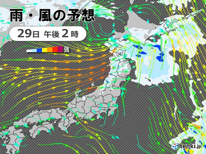 北海道や東北日本海側は大雨
