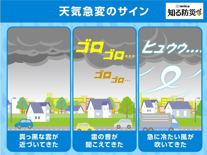 天気急変のサインは