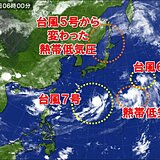 相次ぐ台風や熱帯低気圧　台風7号は発達しながら北上　16日頃に東日本へ接近か