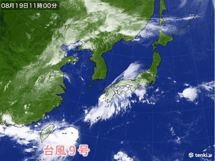夏空から一転　雲の多い空模様