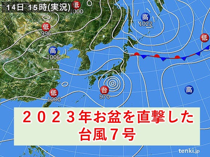 2023年の台風7号は大雨だけでなく暴風・高波も