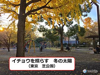 東京 きょうも冬晴れが続く