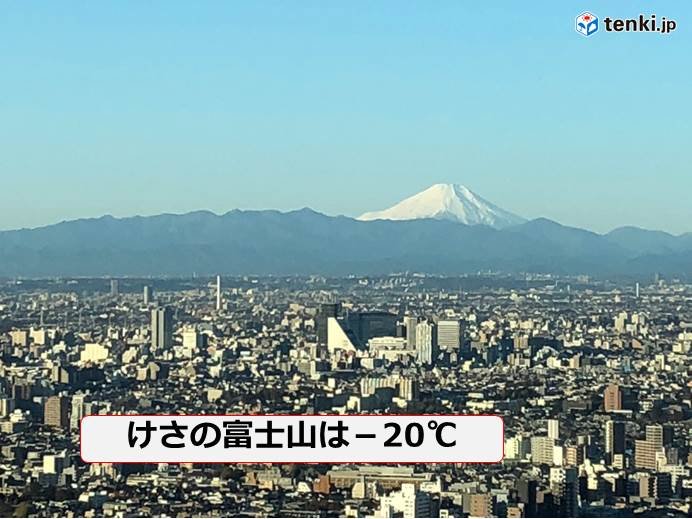 富士山　平年並みの寒さです