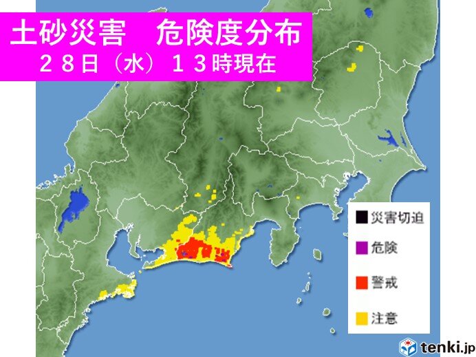 台風から離れている東海地方　すでに記録的な大雨