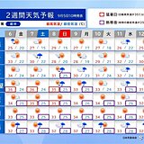 来週は台風発生で秋雨前線活発化　関東～九州で大雨か　2週間天気